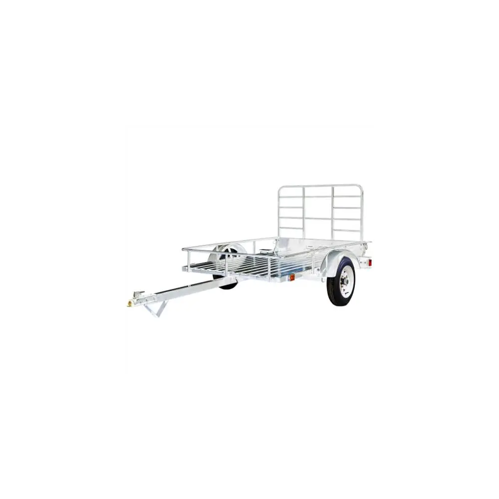 DK2 4' x 6' Single Axle Open Rail Galvanized Utility Trailer - DK2MMT4X6OG